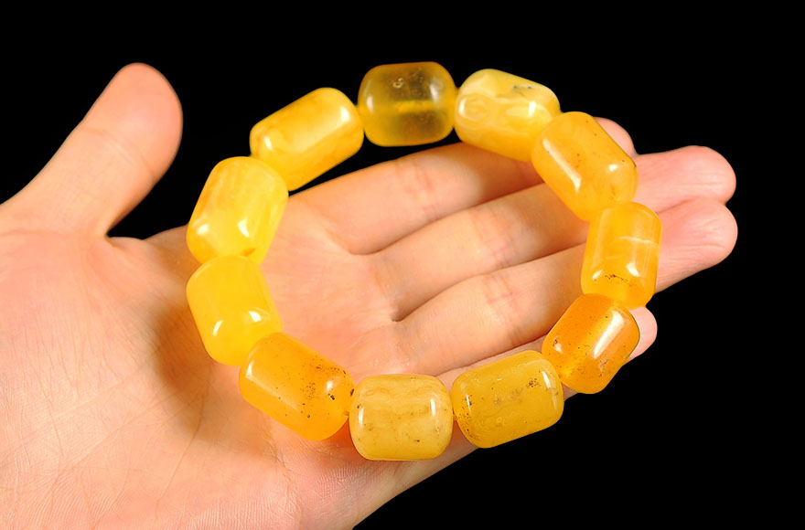 30.78克 13-15mm油润蜜蜡桶珠手链