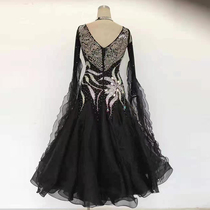 National Label dance dress Waltz acting out of the Moden dance performance dress ballroom with a large swing skirt square dance