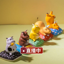 On the new Forbidden City five cattle dolls blind box desktop creative small ornaments hand gifts