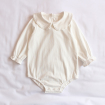 Dolls collar khaclothes 2022 Spring and autumn clothes baby girl baby pure cotton long sleeve one-piece clothes 0-1 years 6-12 years old