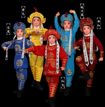 Peking Opera childrens mens clothing costume costume costume costume Dance performance National costume Childrens Wu Sheng soldier dragon suit
