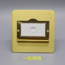 Hidden single door open one network computer ground plug all copper single port RJ45 super five network ground socket