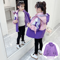 girls' autumn winter jacket 2022 new trendy children's three-in-one jacket detachable girls' fleece autumn clothing