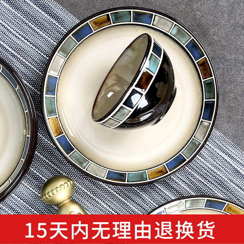 Yuquan new Nordic tableware rice bowls, with a single large soup bowl rainbow such use ceramic tableware dish dish dish soup plate