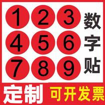 Round colored digital adhesive transparent adhesive labels letter sticker order number to do