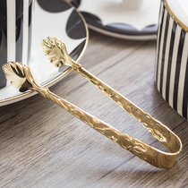 Anna 16 oclock English Afternoon Tea 304 stainless steel gold-plated candy trumpet Food ice cube Coffee Sugar cube clip