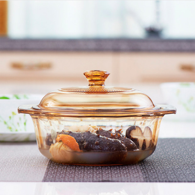 5l晶彩透明锅玻璃小汤锅奶锅家用双耳炖锅燃气锅_7折现价348元