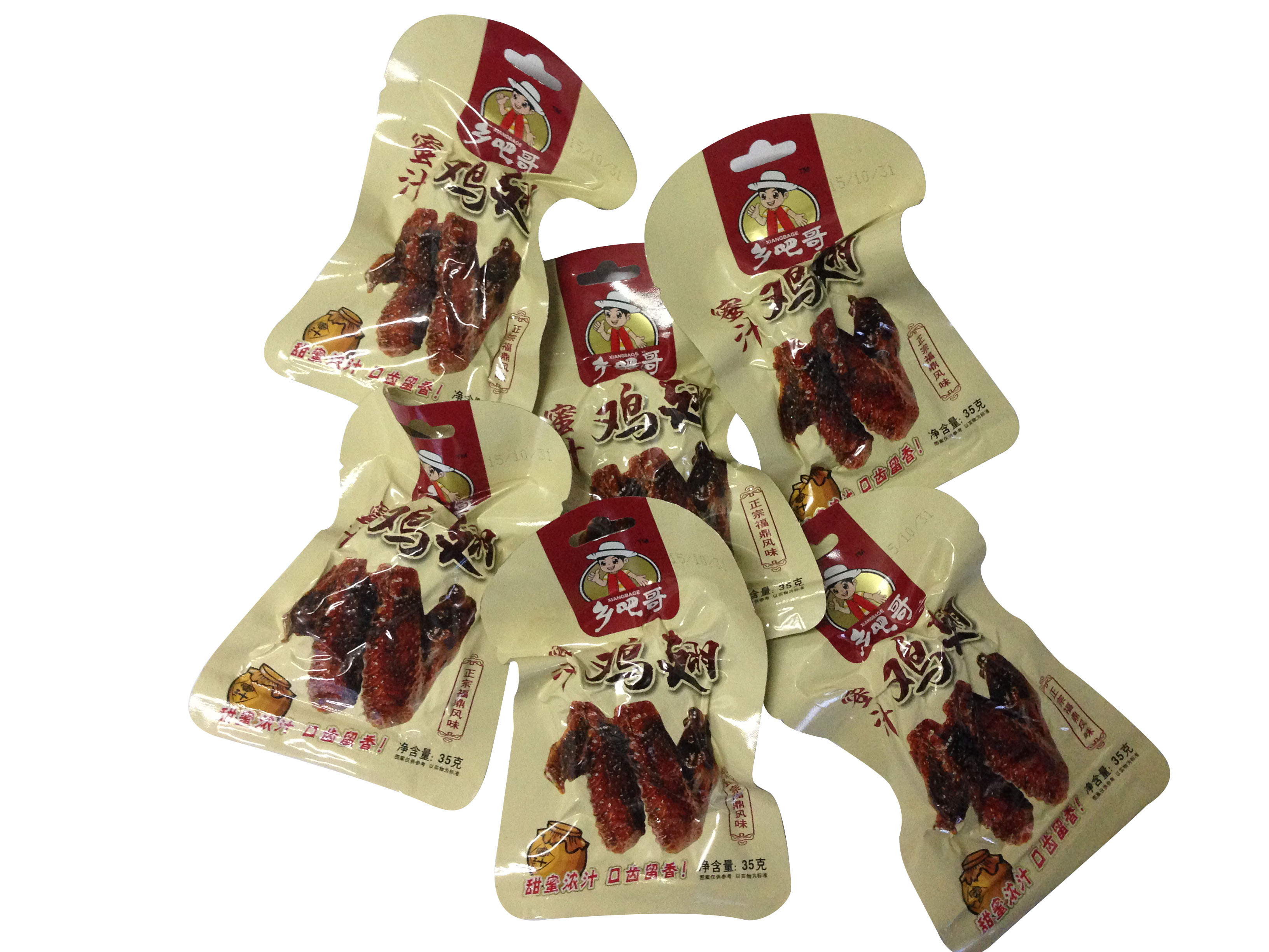 温州特产乡吧哥乡巴佬秘制蜜汁鸡翅35克单个装熟食零食真空包装