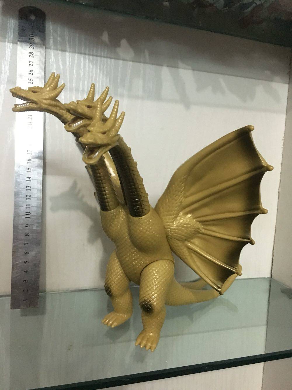 万代正版怪兽软胶王者基多拉三头龙东宝超稀有版本24cm左右