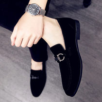 Tide brand Doudou shoes mens 2021 spring and summer new casual trend genuine leather mens shoes a pedal flat single shoes