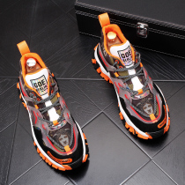 Trendy brand sports dad shoes mens new fashion versatile breathable high-top board shoes increased thick-soled casual mens shoes