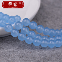 Zen Dew blue chalcedony scattered beads semi-finished DIY handmade crystal beaded bracelet female jewelry accessories material with beads