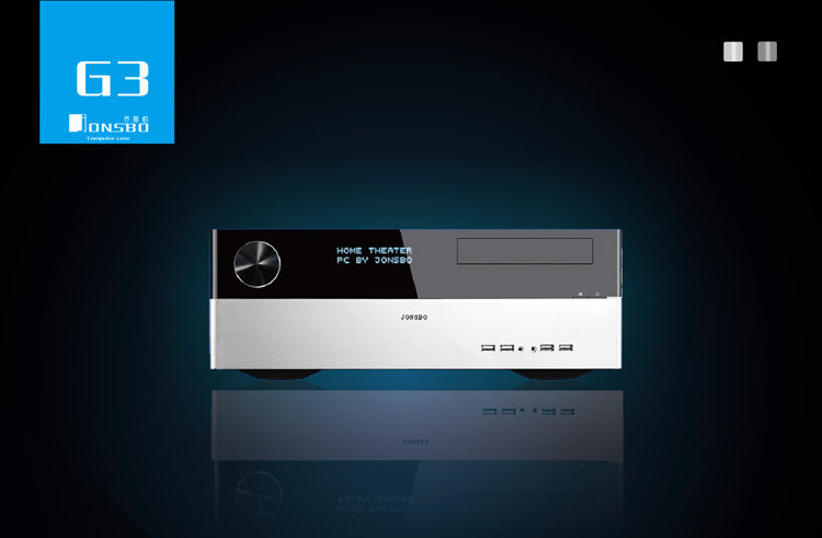 乔思伯g3 银色 htpc机箱(支持atx主板/atx大电源/光驱位/音量旋钮