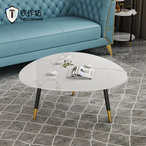 2020 new Nordic light luxury rock board Marble living room small coffee table simple heart-shaped coffee table small apartment small round table