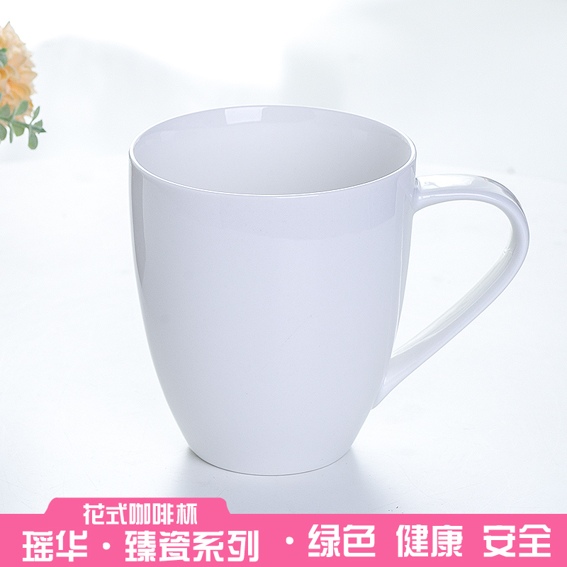 Yao hua pure European - style gulp large - capacity glass professional ceramic cup coffee cup keller picking cups