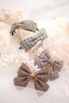 (Zan)(tong fan) BJD 1 3 1 4 1 6 British houndstooth bow headband hairclip headdress