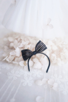 (Zan)Azone momoko ob 1 6 small head star hollow black striped bow headgear