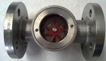 Stainless steel impeller type observer steam flange through flow mirror liquid flow display DN32
