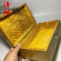 Golden wire Nanwood jewelry box jewelry box tea box large leaves solid wood ceiling gift box Chinese gold collection box