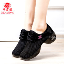 Cow overbearing dance shoes square dance shoes new dance shoes autumn dance shoes female adult soft sole breathable mesh 8803