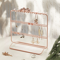Petal earrings shelf display stand Household storage creative branch jewelry box hanging necklace earrings jewelry rack for women