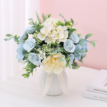 Living room dining table floral simulation flower fake flower rose bouquet decoration Home TV cabinet wine cabinet Light luxury Nordic