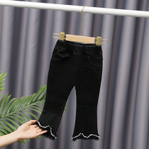 Girls jeans autumn 2020 new childrens autumn Korean version of foreign pants female baby horn trousers tide