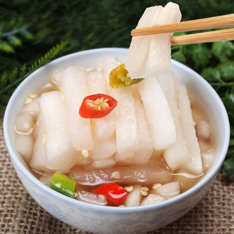 白鹤尖酸萝卜泡菜 自制特产农家糖醋泡萝卜酸辣萝卜条咸菜 腌萝卜