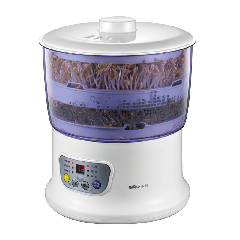 小熊豆芽机家用全自动有机种植 双层大容量发芽机生豆芽机豆牙机