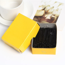 Plate hair clip steel wire straight board hairclip black one-word clip boxed photo studio special small clip adult hair accessories