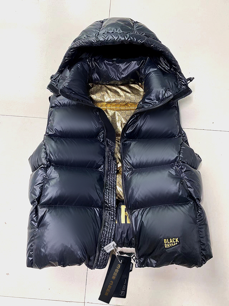 Anti-season down clothes black gold standard goose down waistcoat male and female outside wearing vest thickened short horse clip 2023 Winter-Taobao