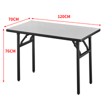 Household foldable long bar dining table simple rectangular hotel restaurant dining hall food stalls snack spot square table