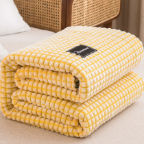 Flannel Blanket Quilt Coral Suede Bed Linen Thickening Warm Winter Small Blanket Single Office Afternoon Nap Cover Blanket