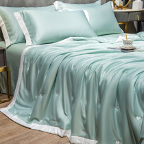 Ice silk summer cool quilted by double summer air conditioning by heather summer quilt washable by water washable and washed by water in summer four sets in summer