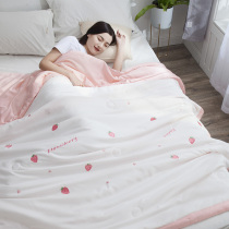 Washable Tencel summer cool quilt Ice silk air conditioning quilt Summer thin double thin quilt Summer single summer machine washable