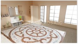 Natural marble mosaic handmade puzzle outdoor garden entrance balcony bathroom background wall floor tiles