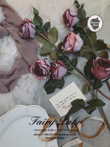 ins mary queen velvet-like kissing rose simulation flowers fake florist boutique oil painting palace European and American gallery