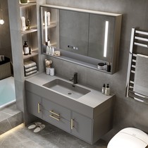 Light Extravagant Bath Room Cabinet Mirror Cabinet Combination Brief Modern Rock Integrated Washbasin Washbasin Toilet Terrace Basin Wash table