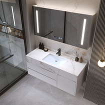 Smart Toilet Rock Board Bath Room Cabinet Combination Modern Minima Wash Toiletry Table Integrated Mirror Cabinet Suit Wash Wash Basin