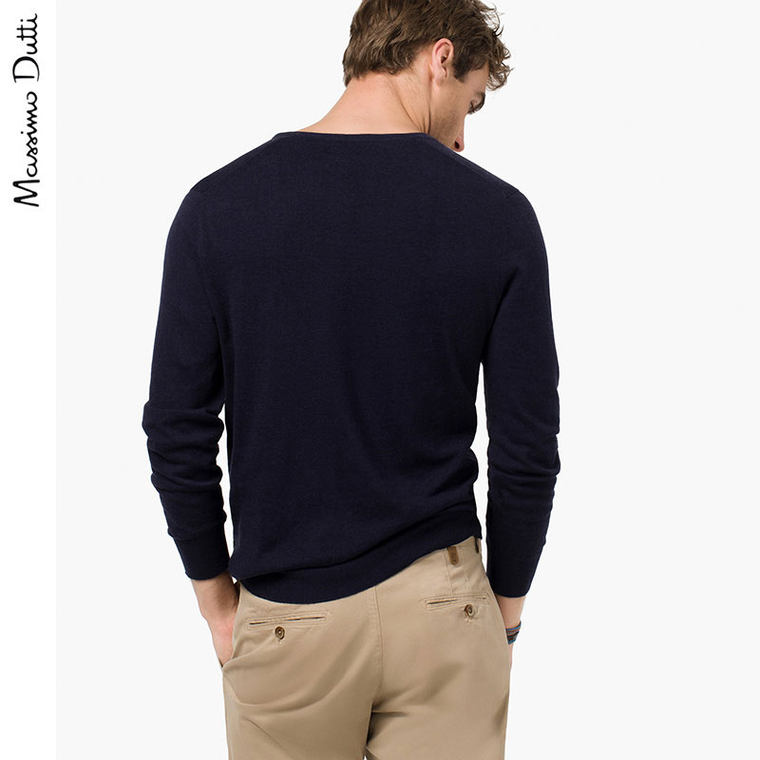 春夏特惠 Massimo Dutti 男装 肩饰针织衫 00930040401