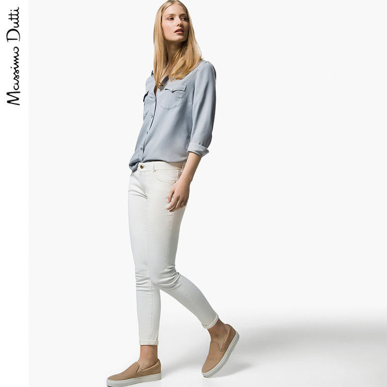 Massimo Dutti 女装 莱赛尔牛仔衬衫 05142804802