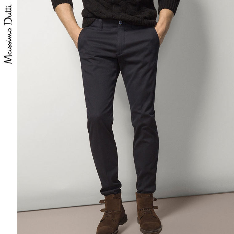 Massimo Dutti 男装 针织细绸休闲裤 00007107401