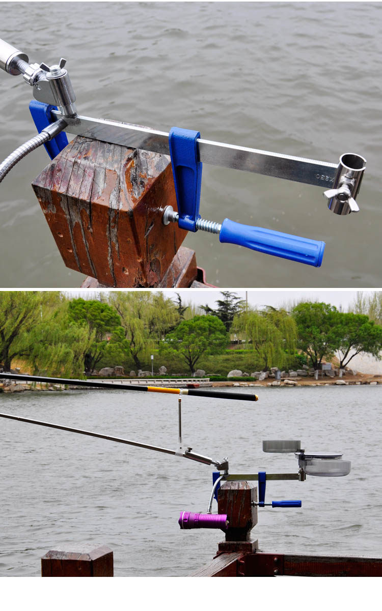 桥钓炮台架支架 栏杆围栏船钓台钓竿架杆炮台 桥梁护栏钓鱼炮台座