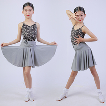 ML Latin Dance Dress Young BAO WEN Split Children Hanging Performance Clothing Female Fish Bone Summer