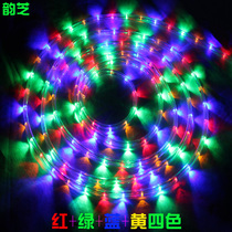 Round two-wire red yellow blue and green four-color decorative light strip color LED light strip 25 beads outdoor billboard waterproof light strip
