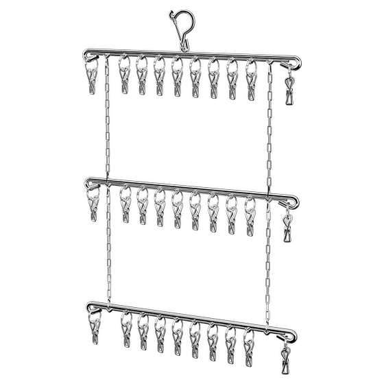 Multi-clip baby clothes hanger for babies special household newborn children's socks drying rack stainless steel storage clothes hanger
Multi-clip baby clothes hanger for babies special household newborn children's socks drying rack stainless steel storage clothes hanger