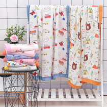 Newborn baby child 2 layer 4 four layer gauze bamboo cotton gauze bath towel swaddling towel kindergarten air conditioning room cover quilt
