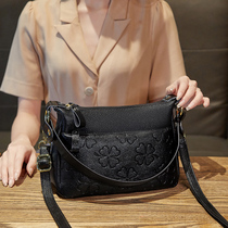 Rice printing 2021 New Korean fashion trend shoulder bag female simple Joker ins shoulder bag multi-layer soft leather bag