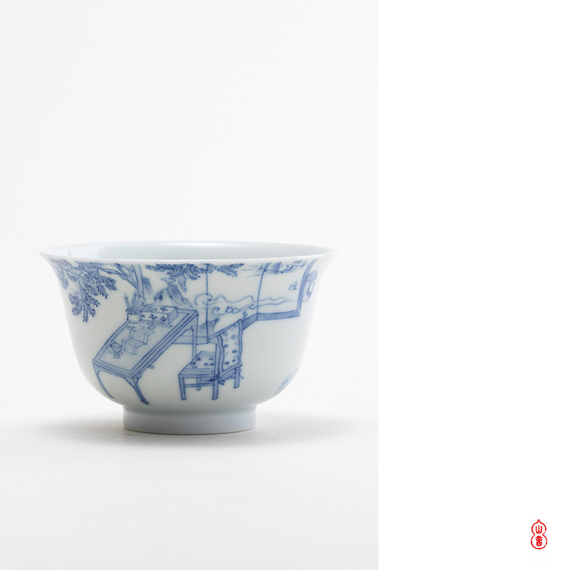 After the rain no matter meditation of jingdezhen hand - made porcelain master cup personal special ceramic sample tea cup