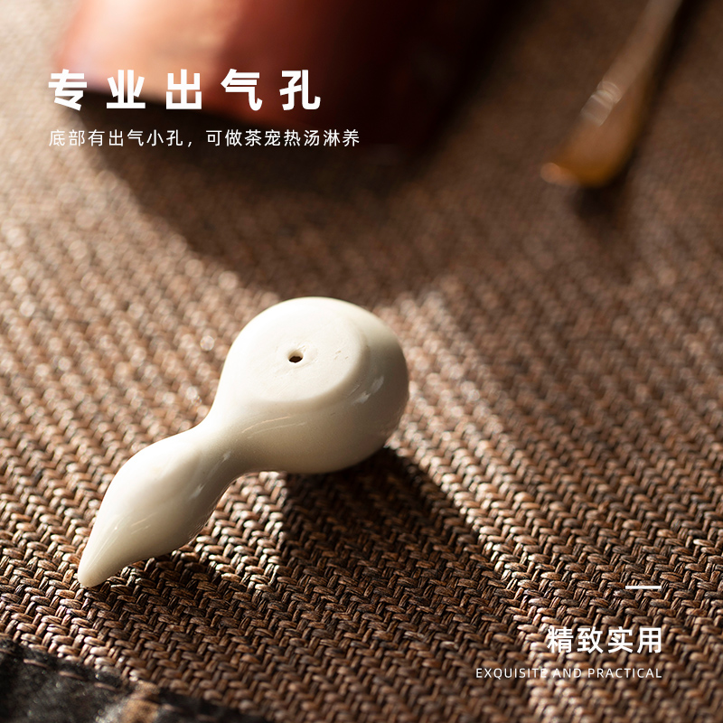 Jingdezhen ceramic bottle gourd on 6 gentleman tea accessories pen rack creative tea pet furnishing articles